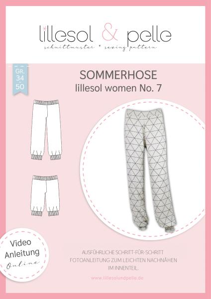 Papierschnittmuster Sommerhose, lillesol women No. 7